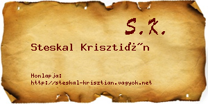 Steskal Krisztián névjegykártya